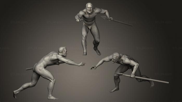 Figurines of people (Warrior 12, STKH_0069) 3D models for cnc